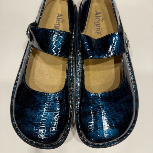Alegria Paloma Mary Jane in Blue Lizard Print - Picture 10 of 11